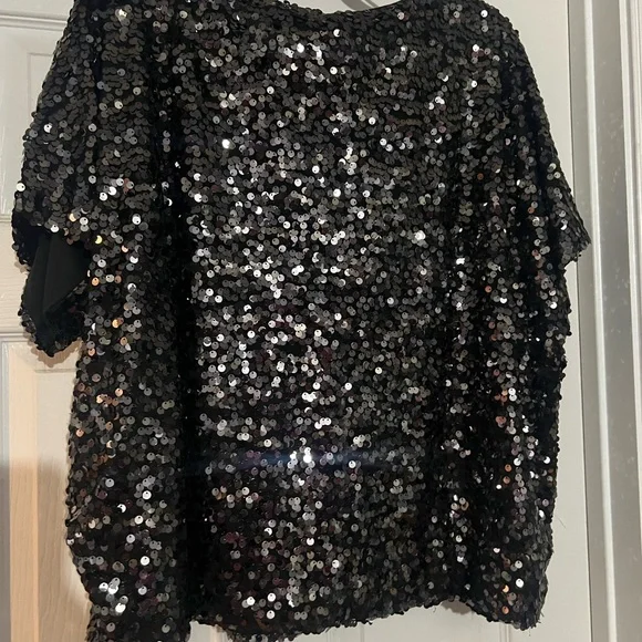 NWT H&M Sequin Blouse, sz XL - Picture 2 of 2